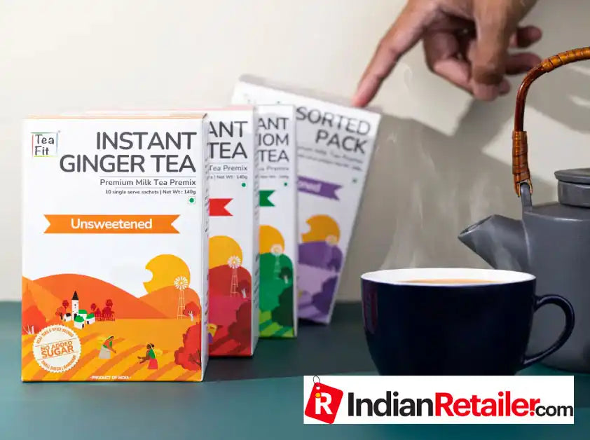 Instant ginger tea boxes.