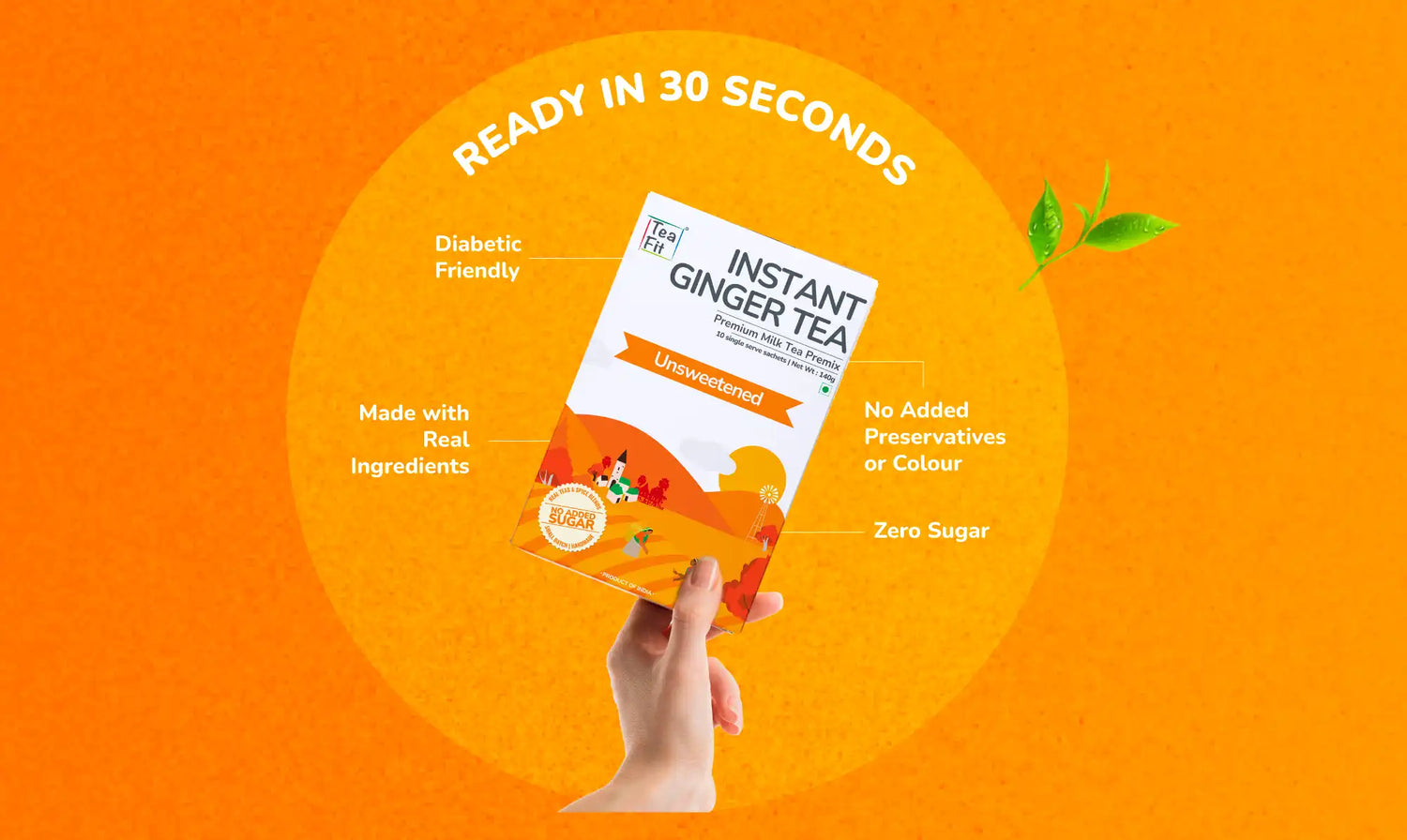 Instant ginger tea packet.