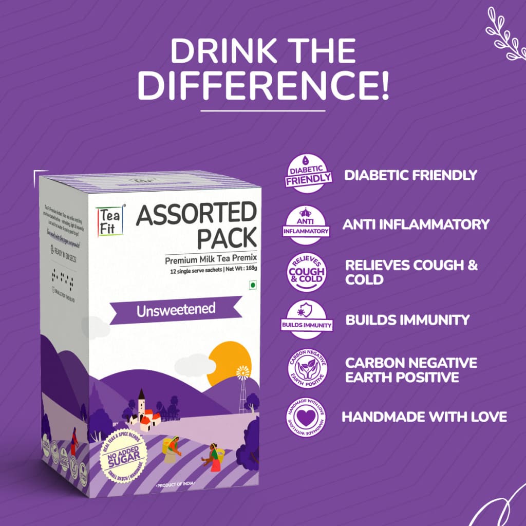 Instant Tea Premix Trial Pack - Unsweetened - Powdered