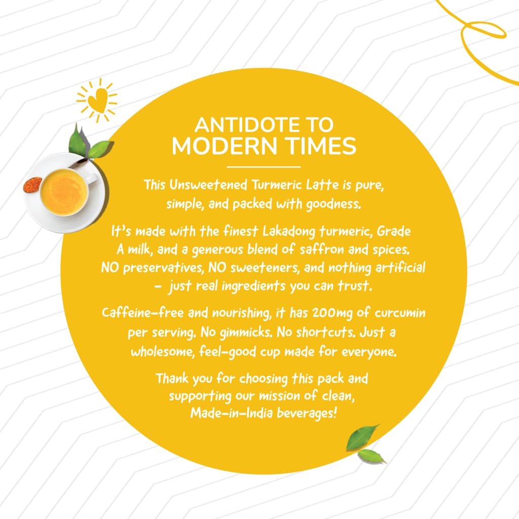 Instant Turmeric Latte Premix Unsweetened Powdered Beverage