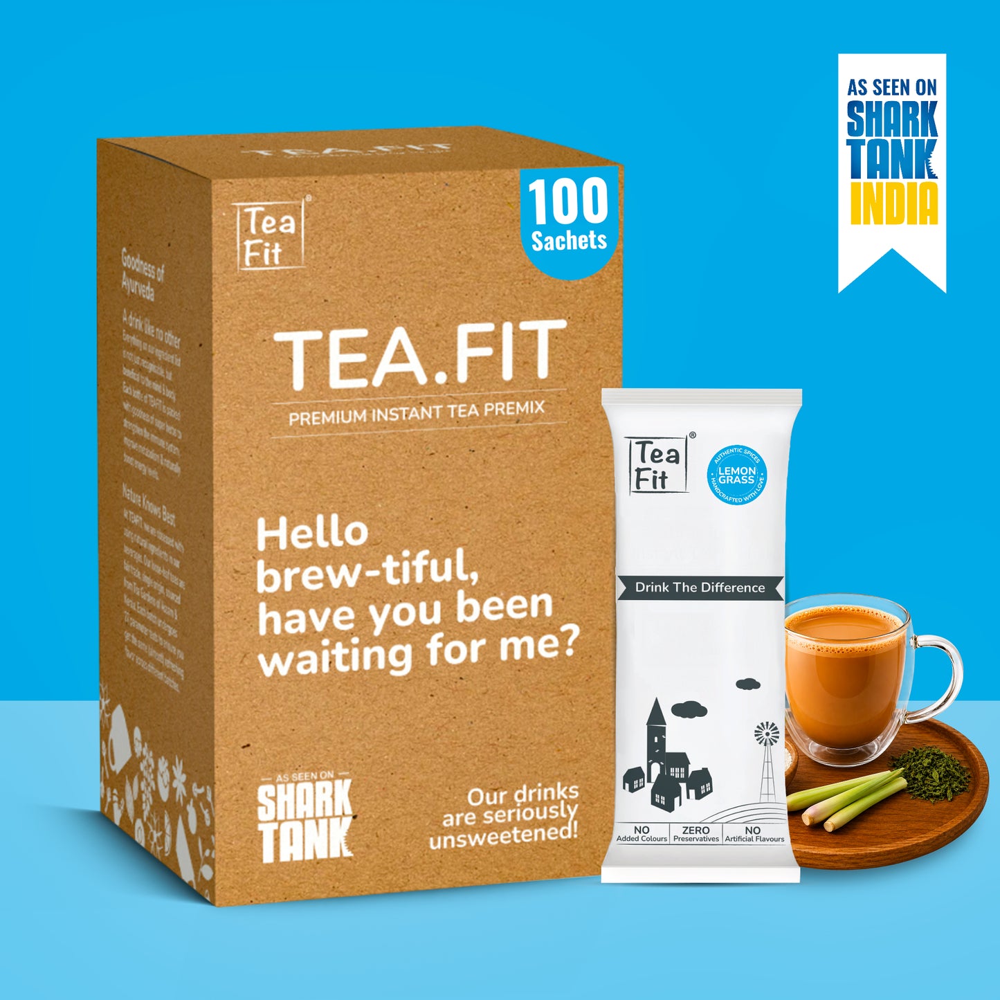 Instant Lemongrass Tea Premix - Unsweetened