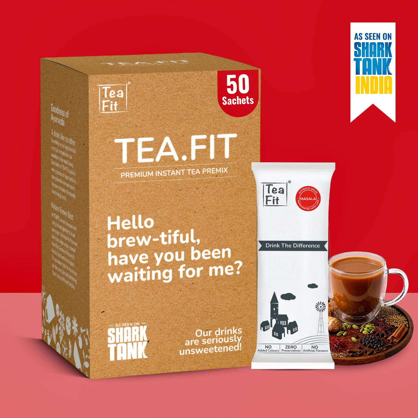 Instant Masala Tea Premix - Unsweetened