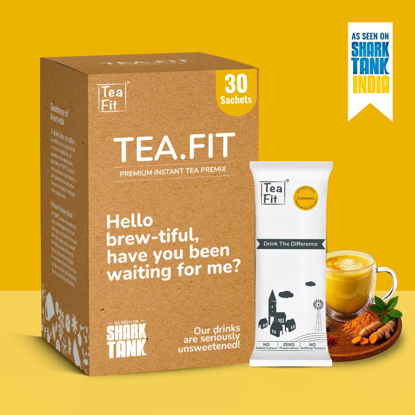 Instant Turmeric Latte Premix - Unsweetened
