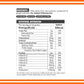 A Nutrition Facts label for a milk-based product, showing ingredients, nutritional information, and daily value percentages on a white background with an orange header.