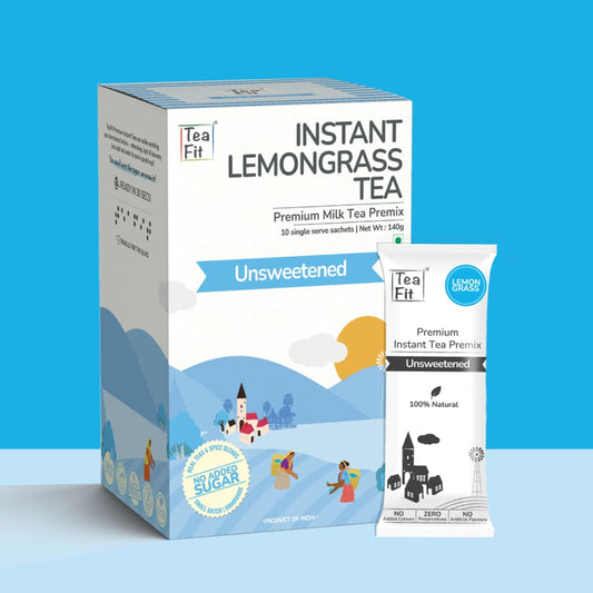 Instant Lemongrass Tea Premix - Unsweetened - Powdered