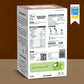 The back jaggery tea box package shown at an angle against a brown gradient background, featuring nutritional information, ingredients, and a green illustration at the bottom. A blue and yellow 'As seen on Shark Tank India' badge is in the top right corner.