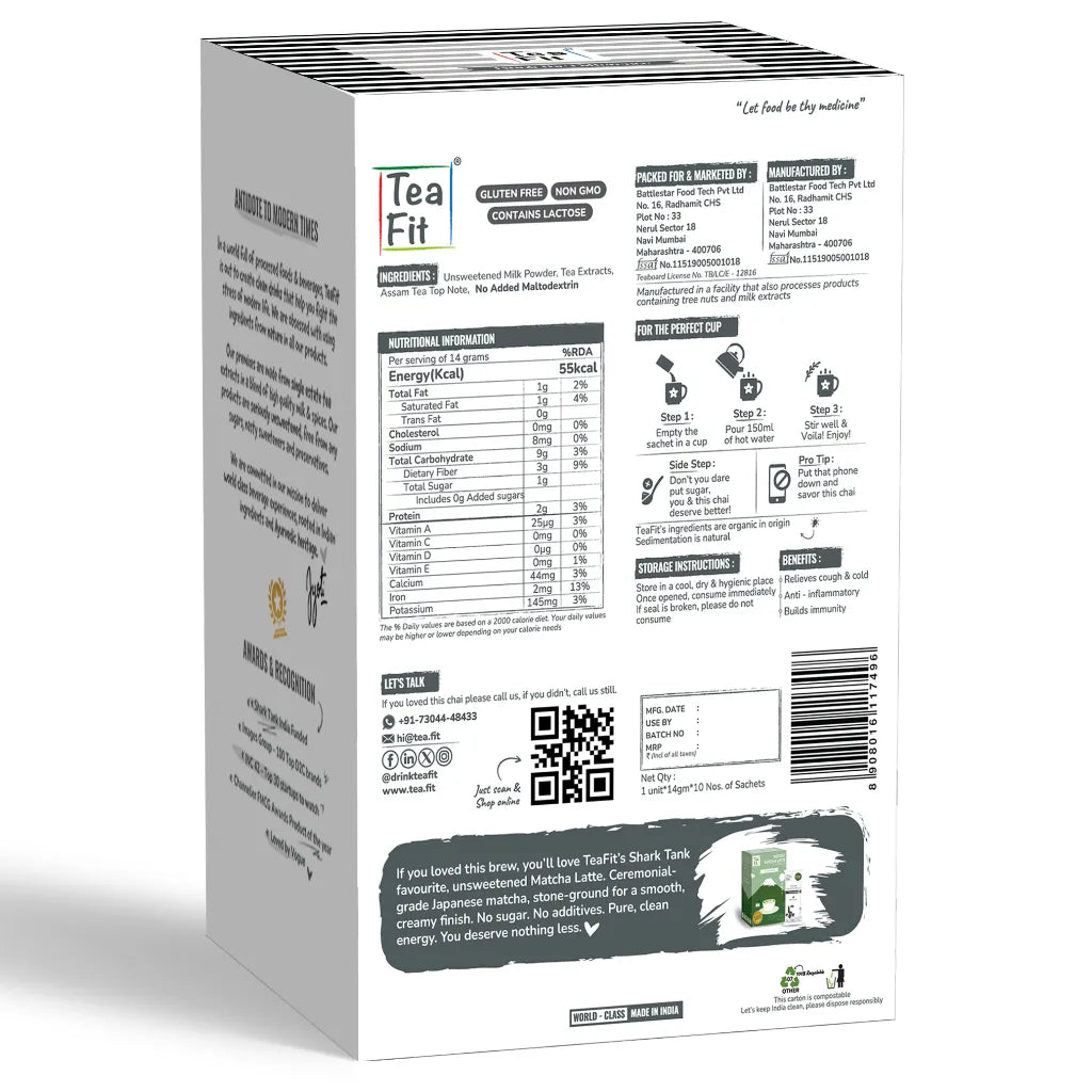 Instant Karak Tea Premix - Unsweetened