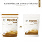 Two versions of the Tea Fit Mugicha product box shown side by side on a white background