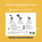 Three-step brewing instructions for Tea Fit Saffron Tea: empty sachet into a cup, pour hot water, and stir, shown on a yellow background