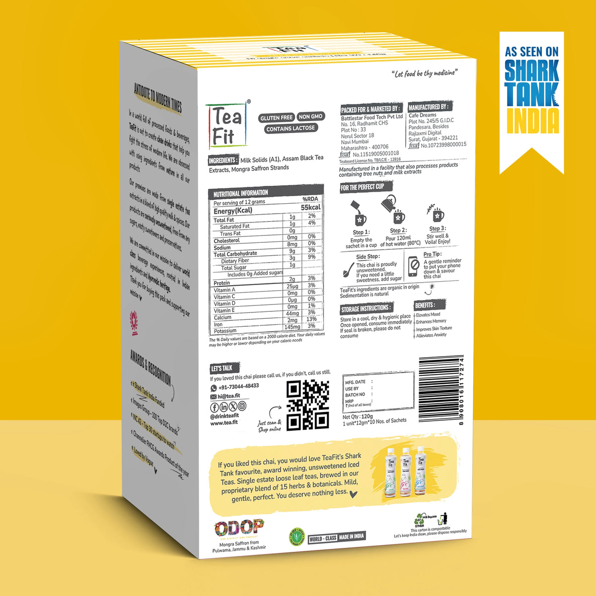 Premix de té de azafrán instantáneo - Sin azúcar