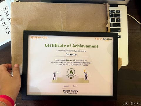 Teafit on Amazon LaunchPad certificate