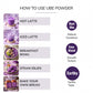 TeaFit Ube Powder usage guide showing purple yam recipes like lattes, breakfast bowls, idlies, and baked bread