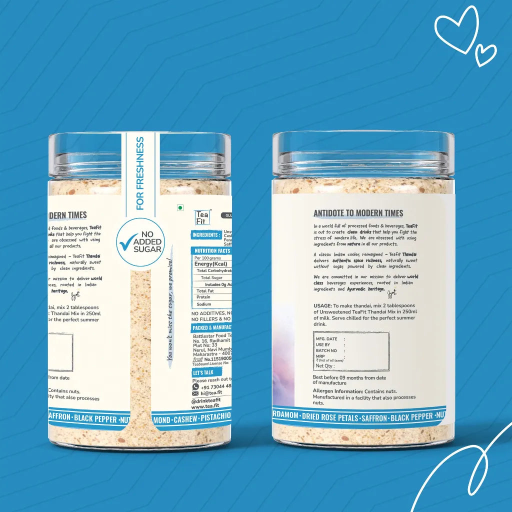 TeaFit Thandai - Unsweetened