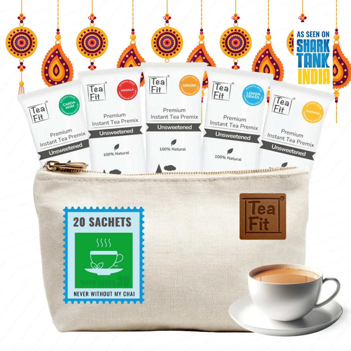 TeaFit Instant Chai Travel Pouch Assortment
