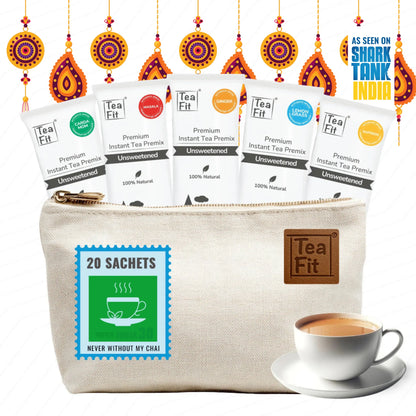 TeaFit Instant Chai Travel Pouch Assortment